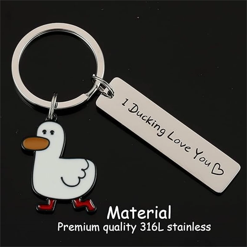 Detalle del diseño del llavero de pato