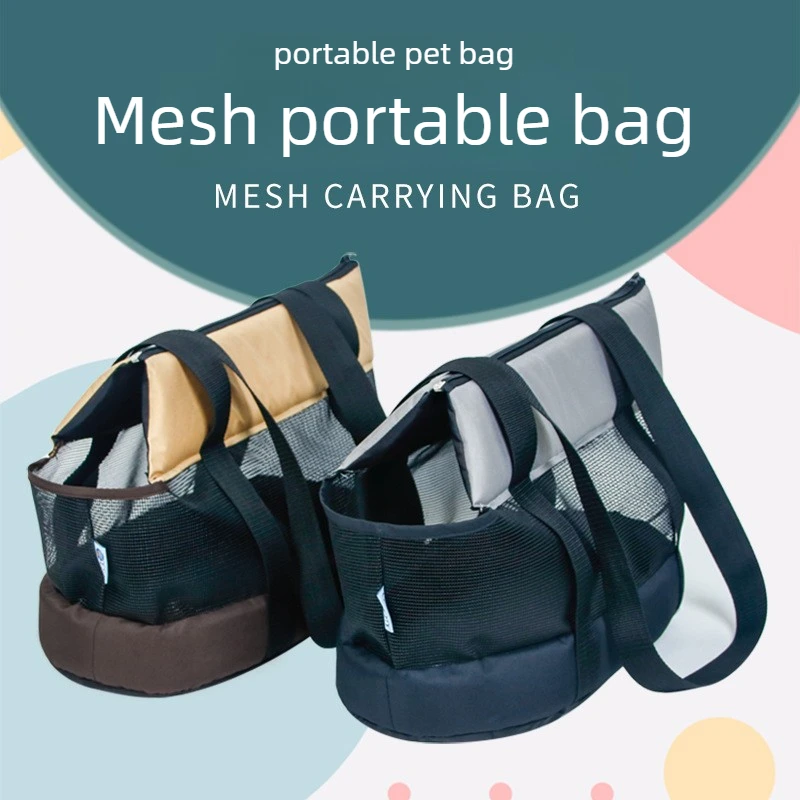 Transportín plegable para perros y gatos pequeños, malla transpirable - imagen 4