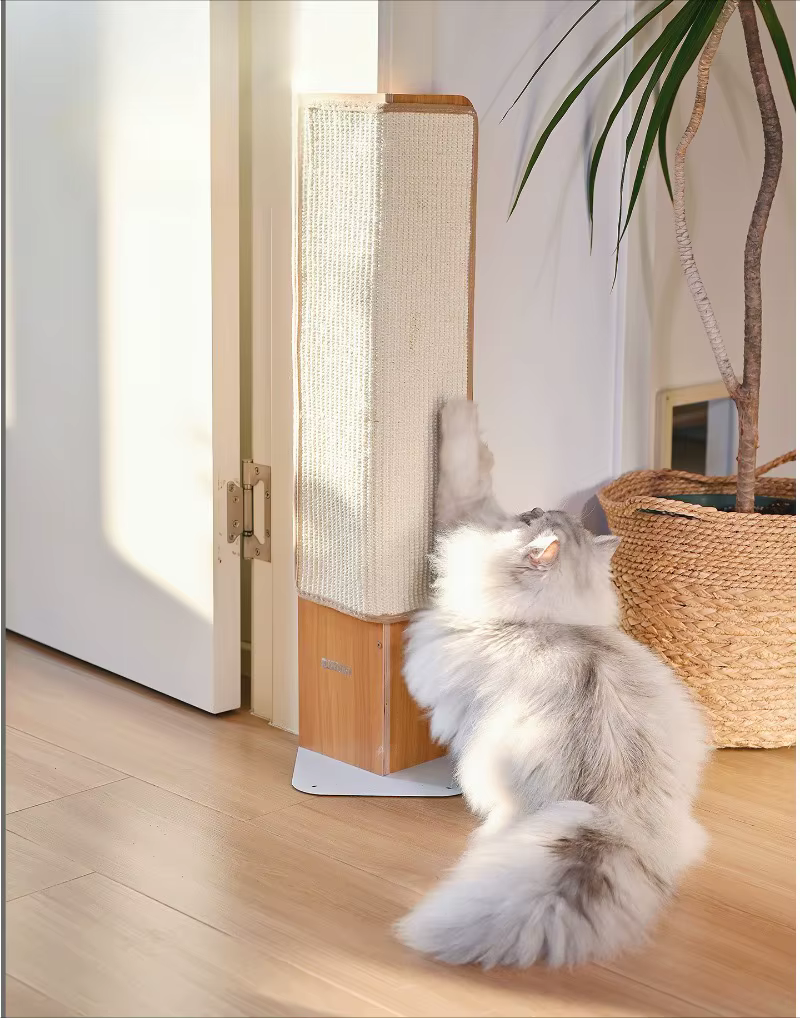 Rascador de sisal y madera para gatos