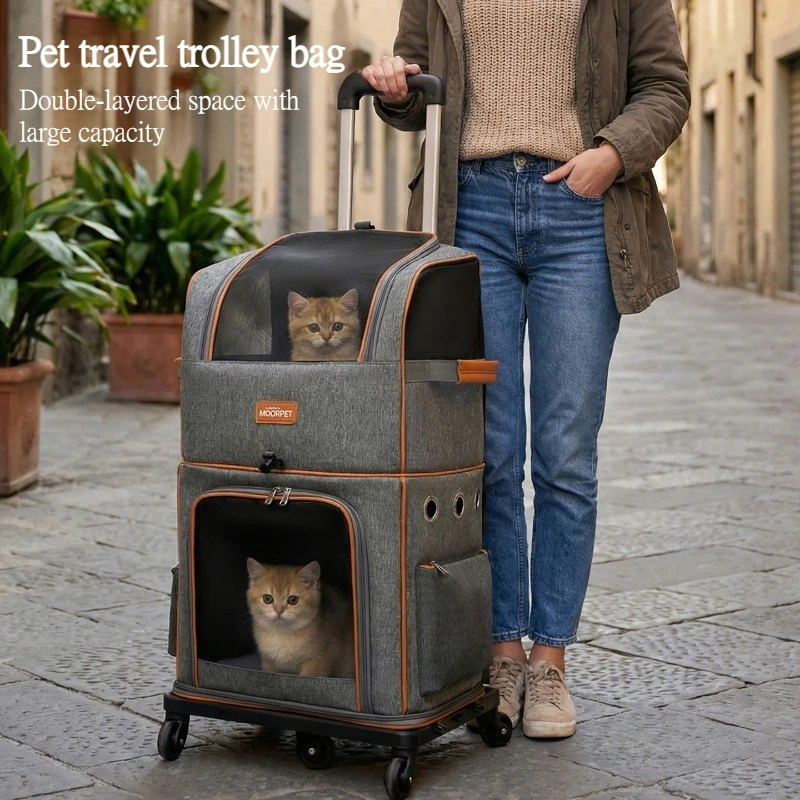 Mochila Doble Transportín para Gatos y Perros Pequeños – Transpirable y para Viajes - imagen 3