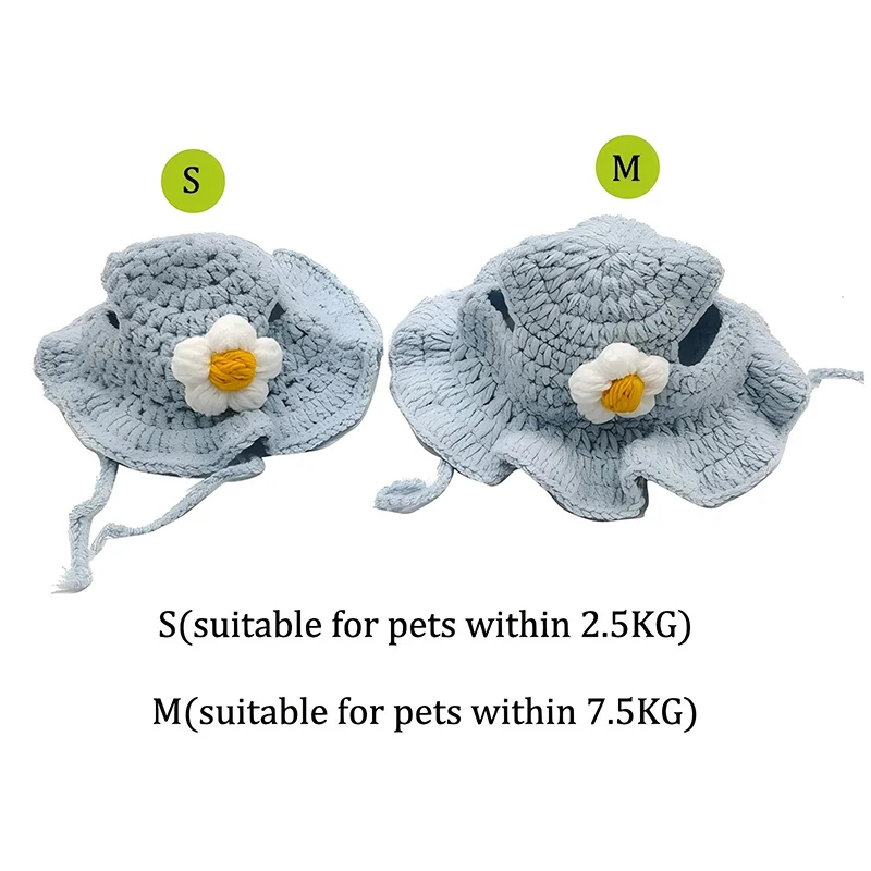 Gorro tejido elástico para gato en tono rosa claro