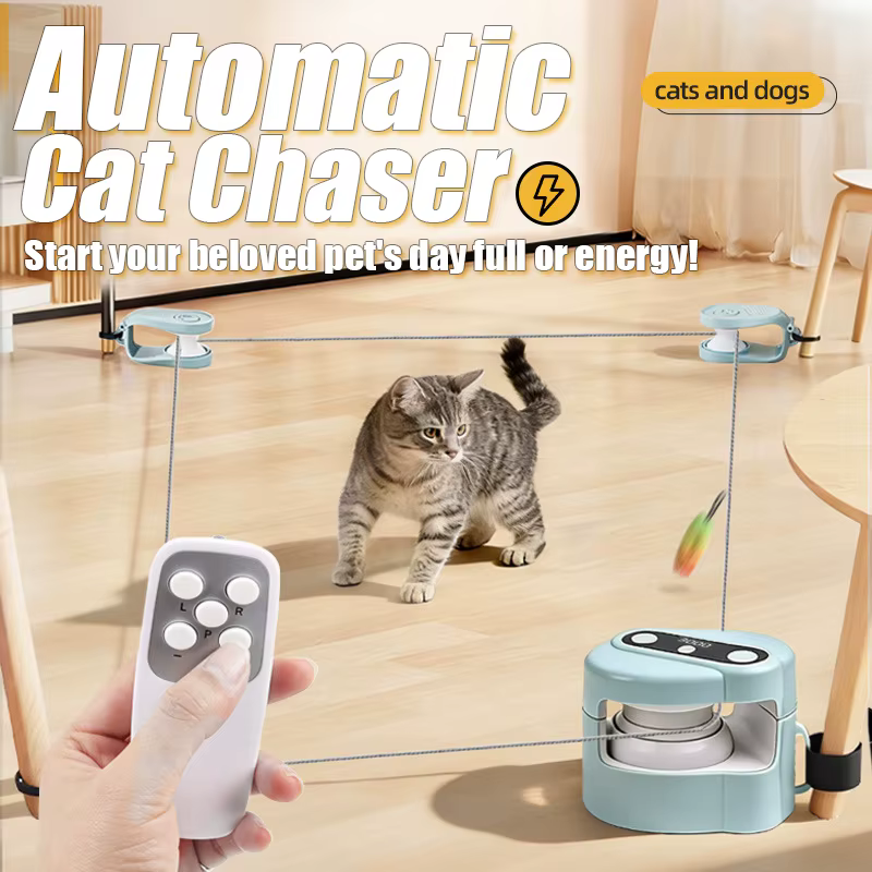 Juguete interactivo para gatos: mando, velocidad y sonido de pájaros