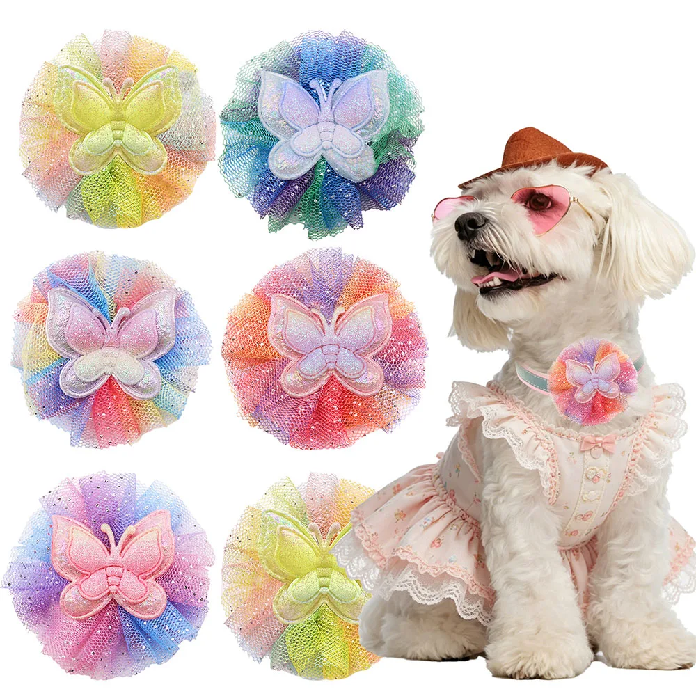Collar de encaje con pajarita extraíble para perros y gatos - imagen 2