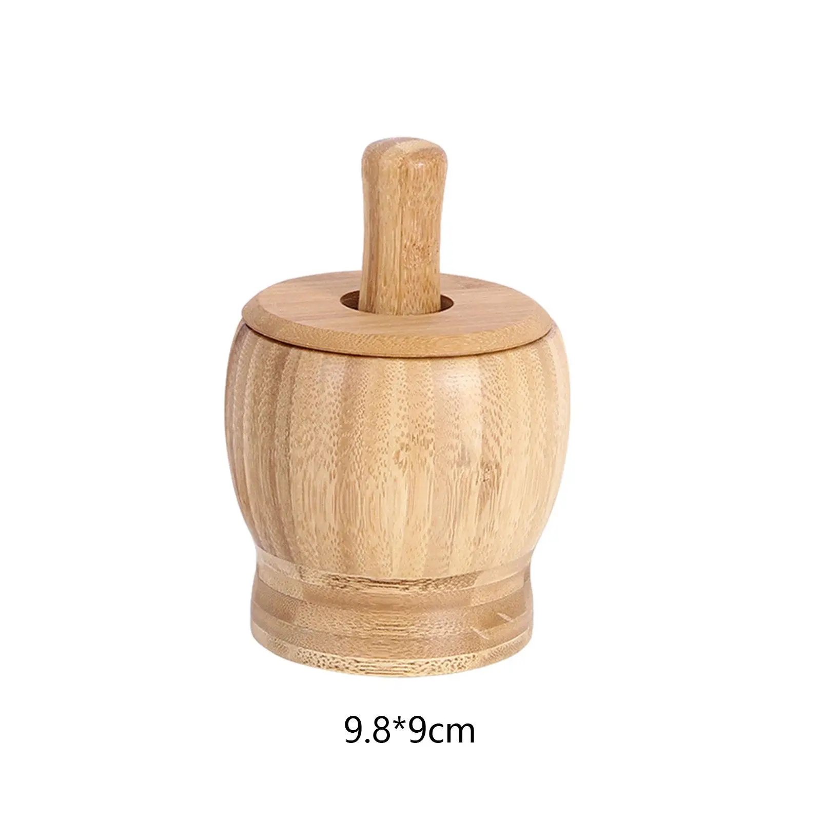 Mortero de madera con pilón para gatos y perros – Base antideslizante - imagen 2