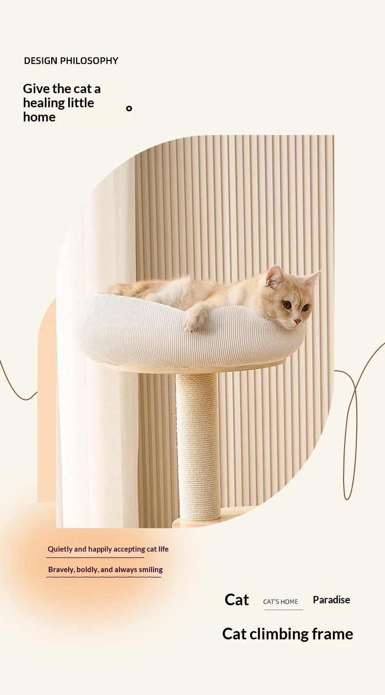 Zona de rascado en el árbol para gatos