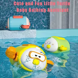 Set de juguetes flotantes para baño infantil – Pato y cerdito con cuerda