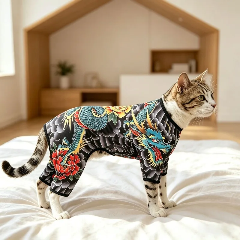 Ropa para gatos con diseño de tatuaje: elegante unisex todo el año - imagen 5