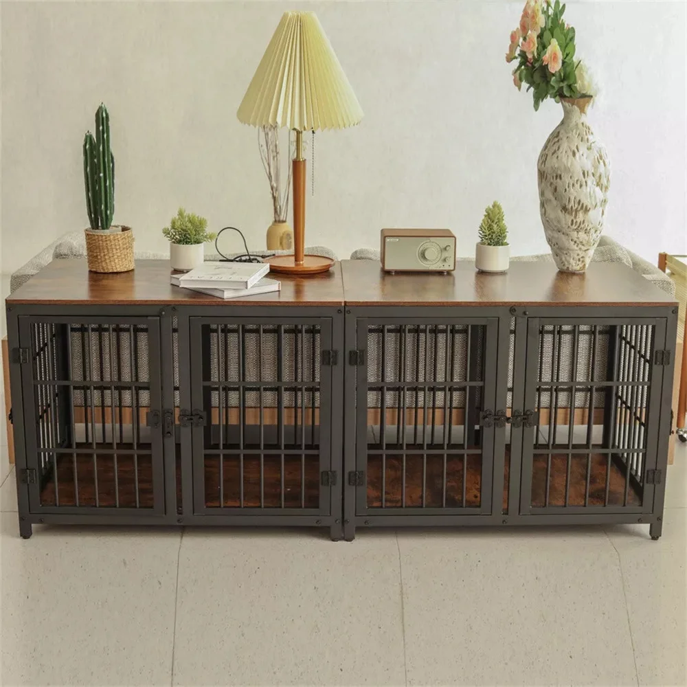 Jaula ultra resistente para perros con divisor extraíble y 4 puertas - imagen 5