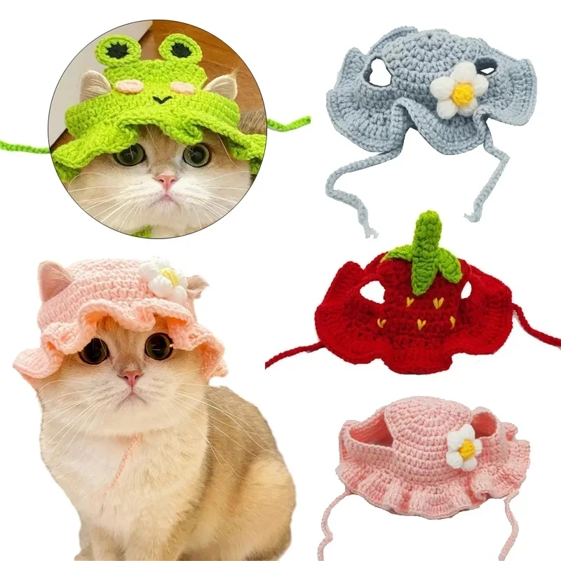Gorro tejidos para gatos en diferentes tamaños