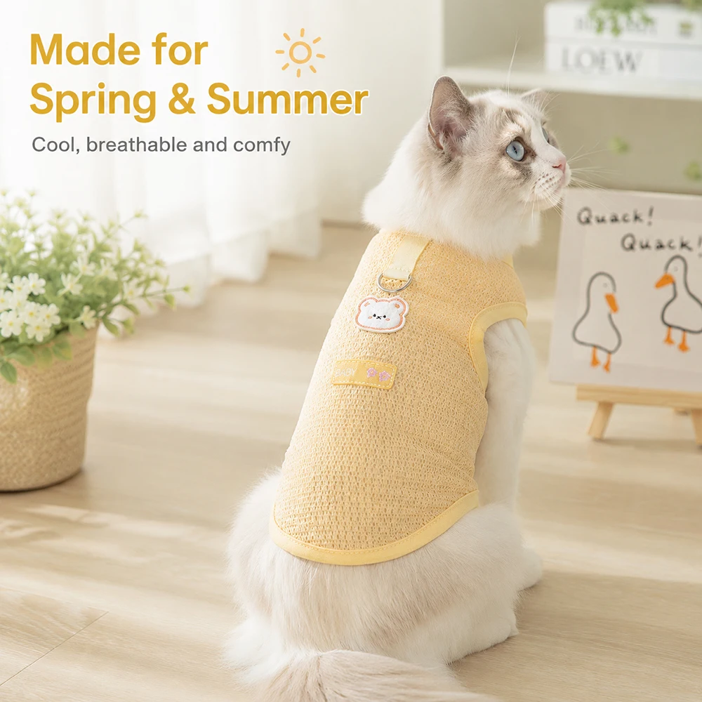 Chaleco transpirable para gatos y perros pequeños: camiseta malla - imagen 2