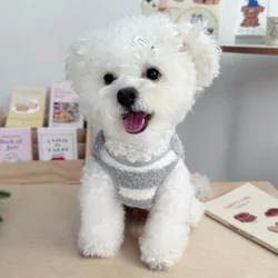 Chaleco de lana a rayas para perro y gato – Sudadera con capucha