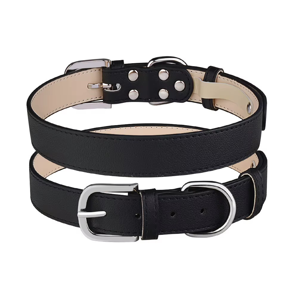 Collar ajustable de PU para perros y gatos