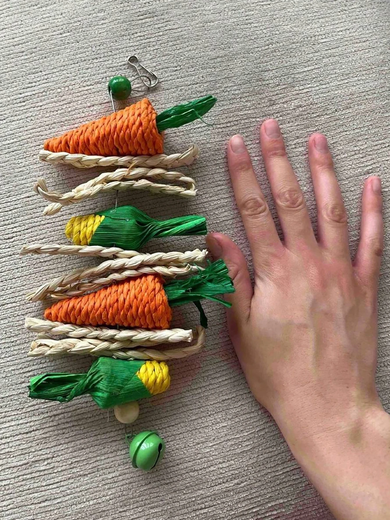 Juguetes para masticar de ratán, zanahoria y maíz para hámsteres - imagen 2