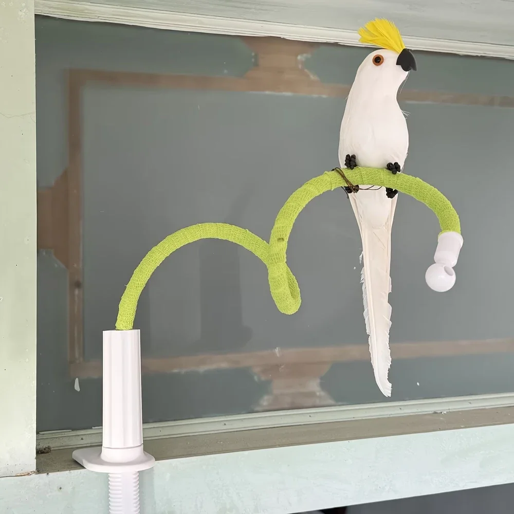 Juego soporte flexible con clip para mesa: loros, periquitos, cacatúas - imagen 2