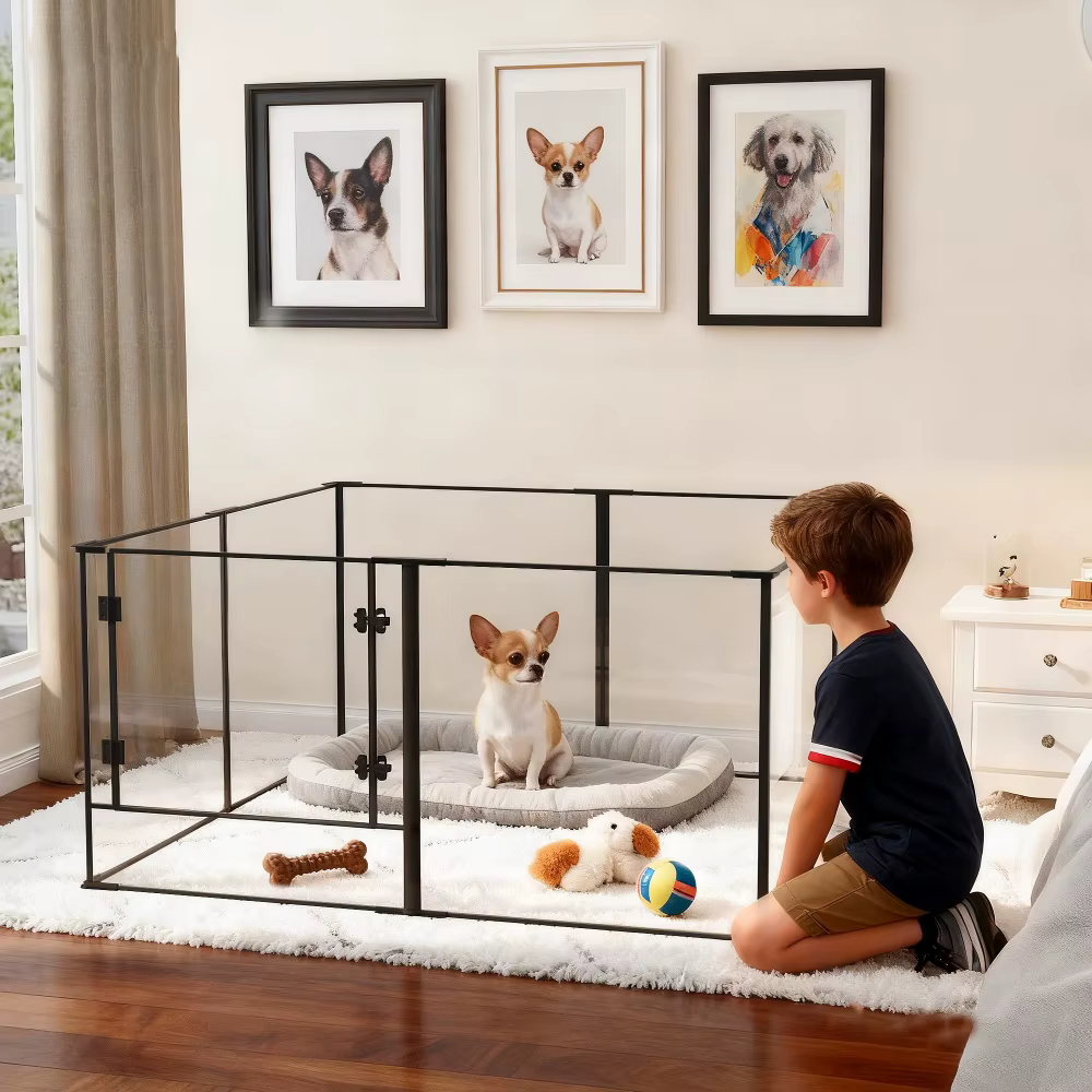 Corral acrílico transparente de gran tamaño para gatos y perros - imagen 4