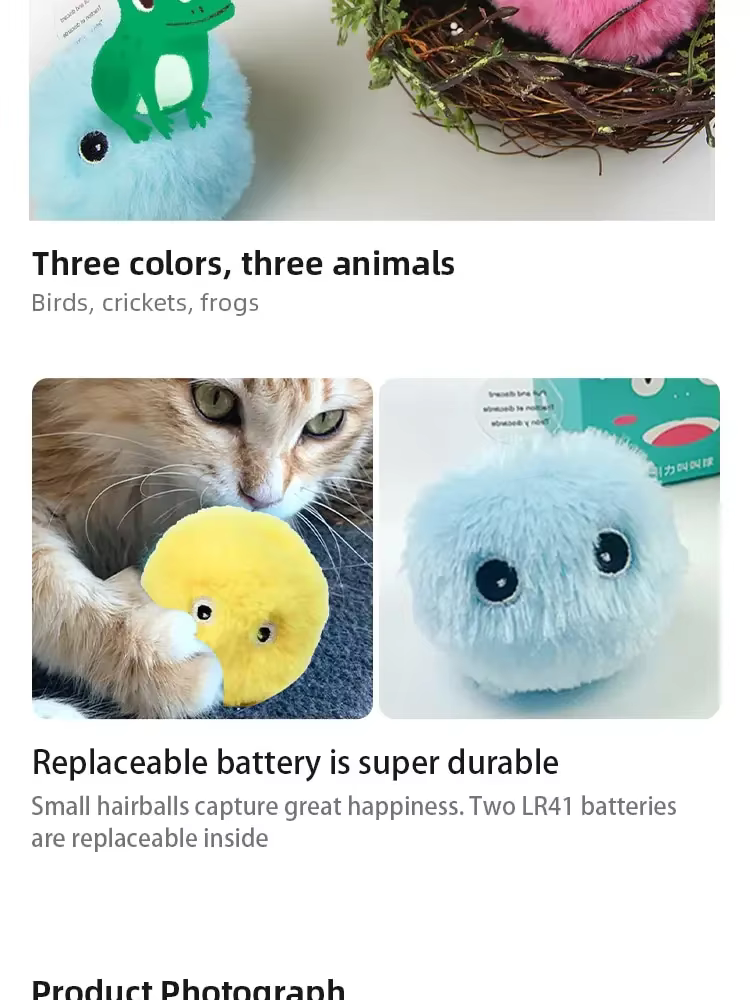 Juguete interactivo para gatitos con diferentes sonidos