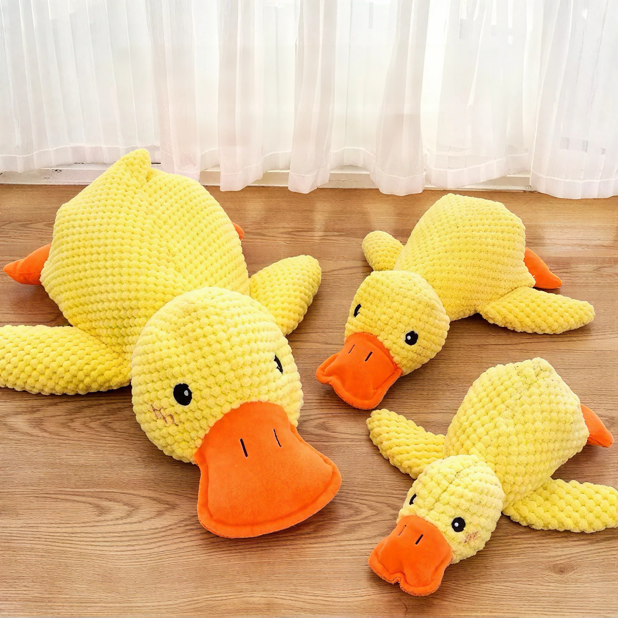 Juguete peluche pato con sonido para gatos y perros – Dentición y juego - imagen 5
