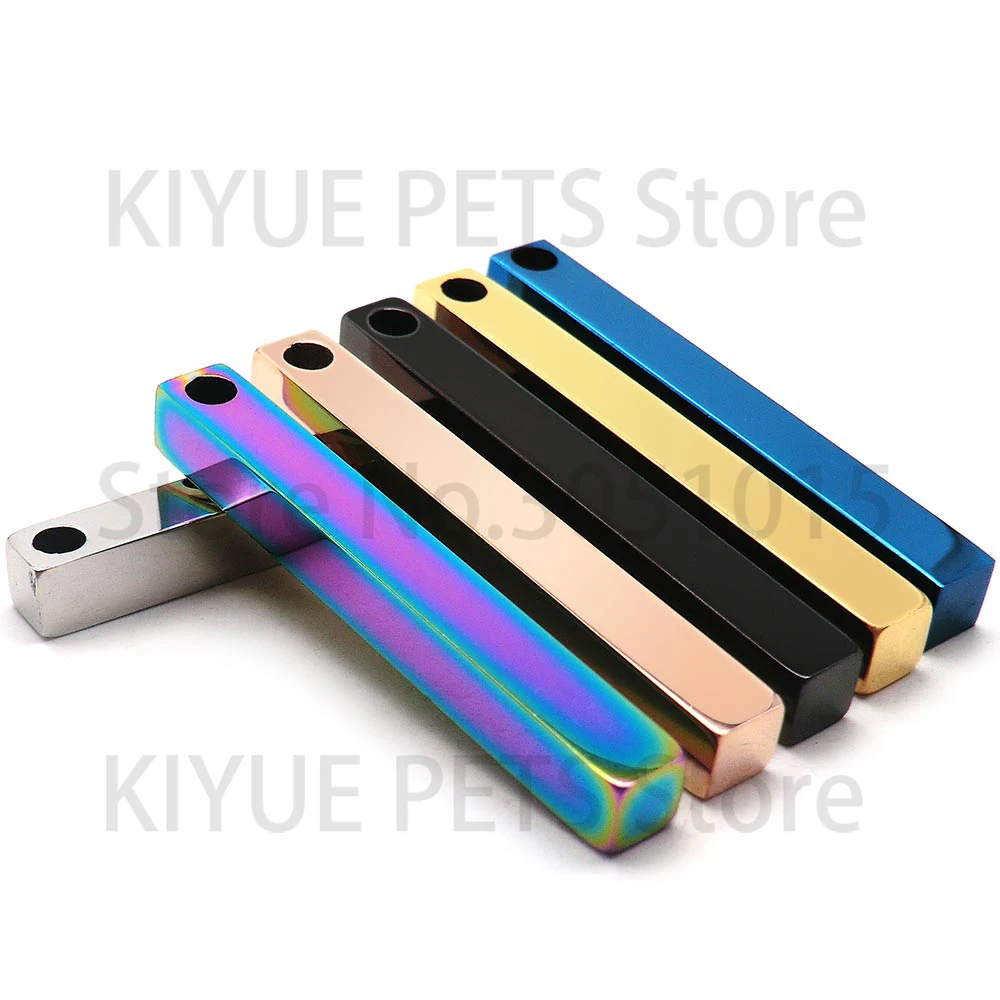 Colgantes de acero inoxidable para collar de perro y gato DIY