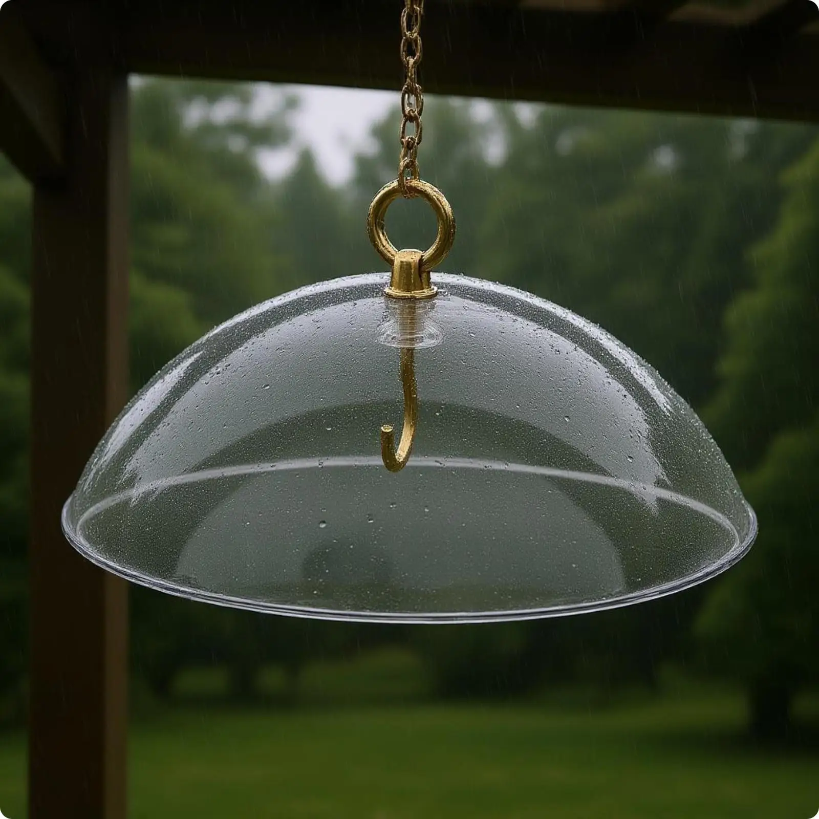 Domo Protector para Comedero de Pájaros – Cubierta Contra la Lluvia para Exterior
