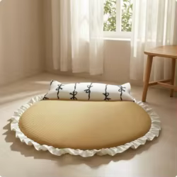 Cama Refrescante para Gatos – Almohada Redonda Tejida de Verano