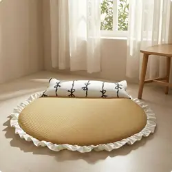 Cama Refrescante para Gatos – Almohada Redonda Tejida de Verano