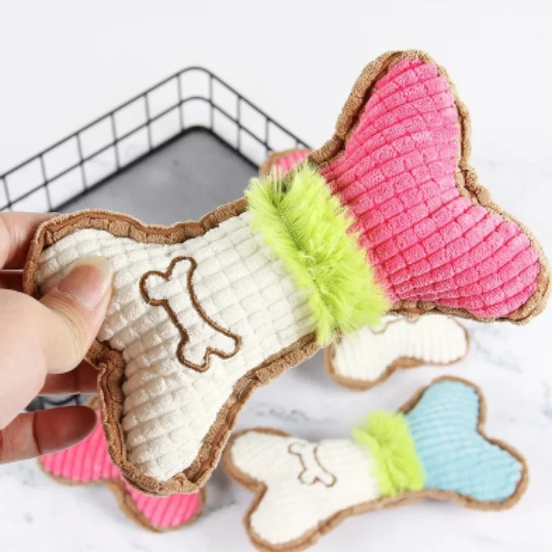 Hueso con sonido para perros – Juguete masticable y dental - imagen 4