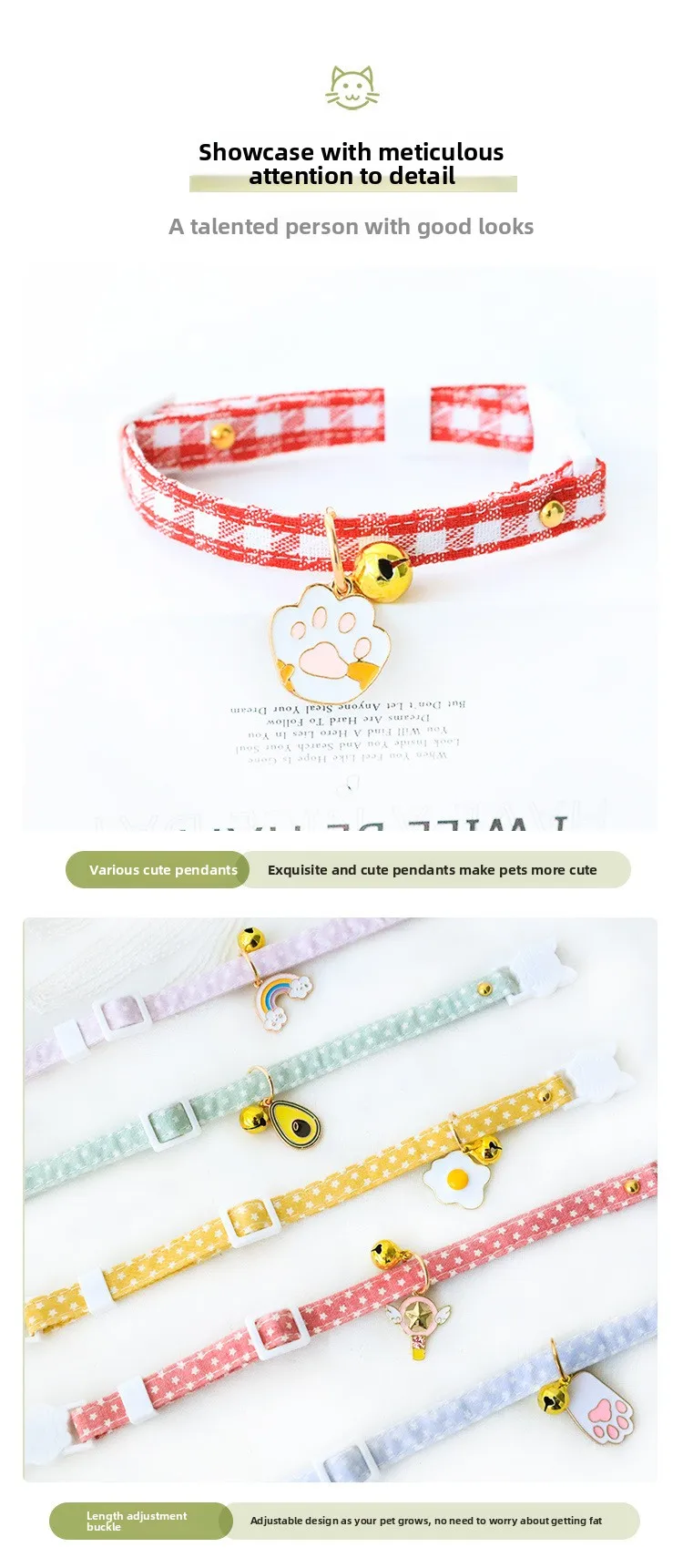 Collar en uso con gatito pequeño