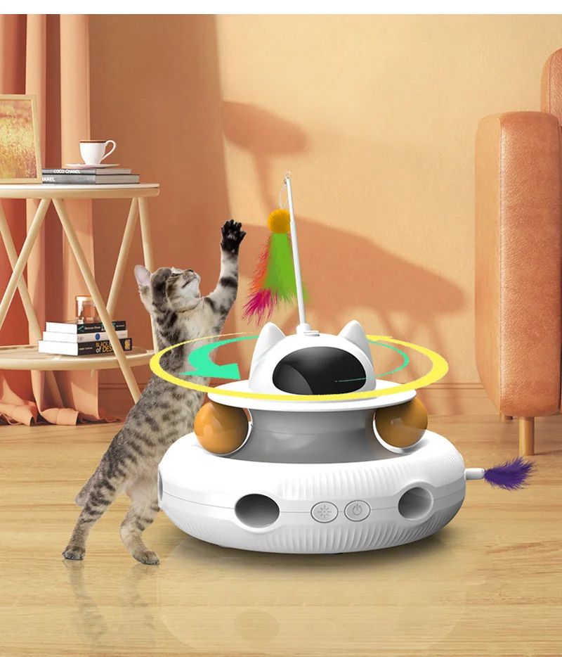 Tocadiscos interactivo para gatos