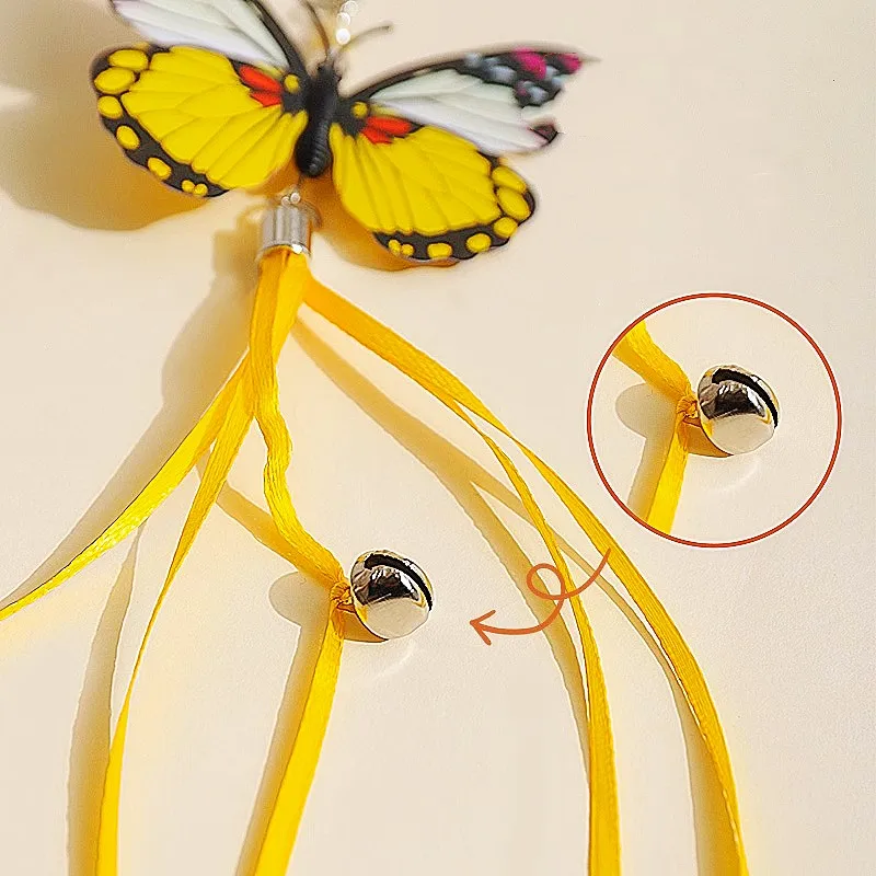 Juguete interactivo para gatos con varita, mariposa y campana - imagen 5
