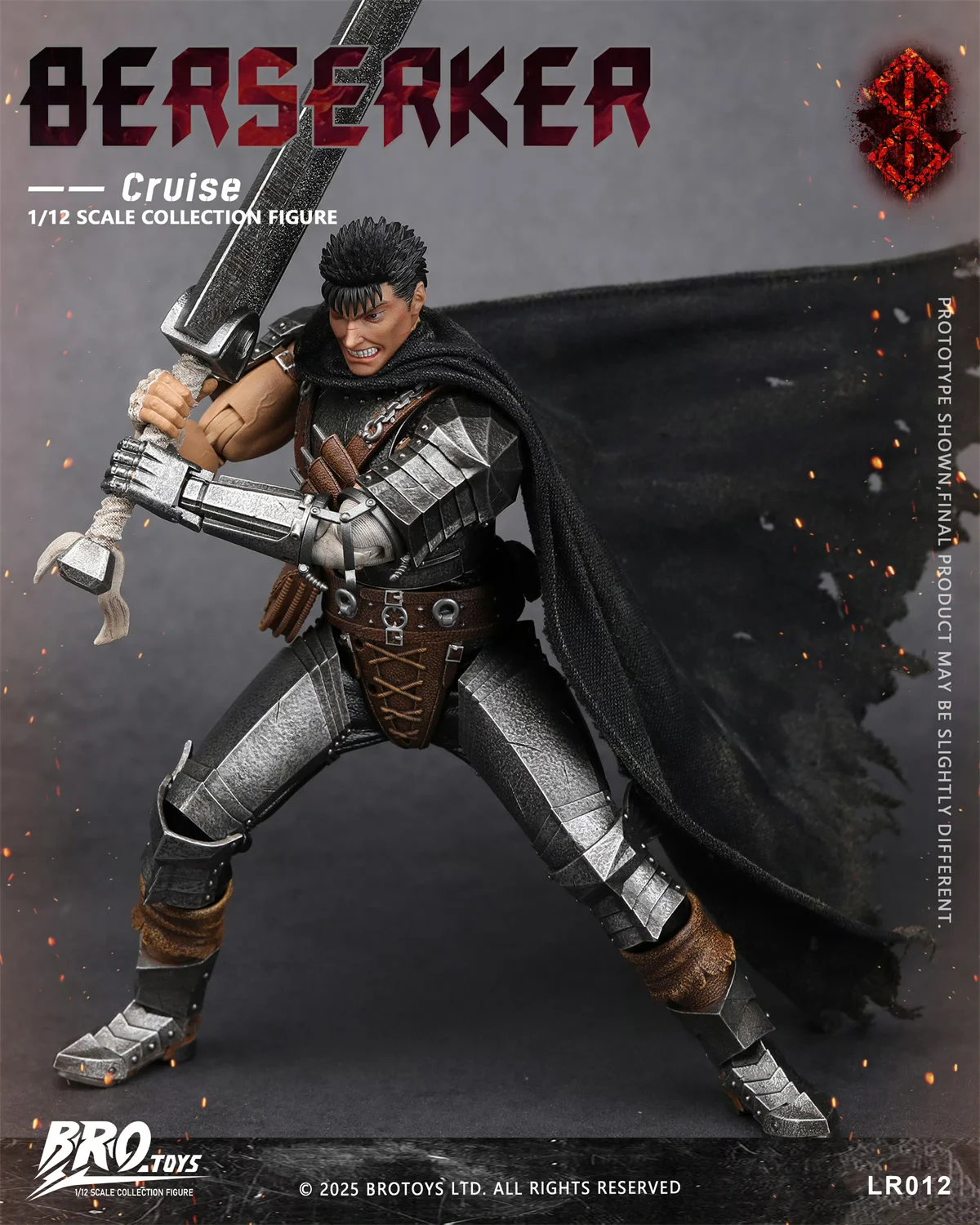 Guts Berserker figura de acción con armadura detallada