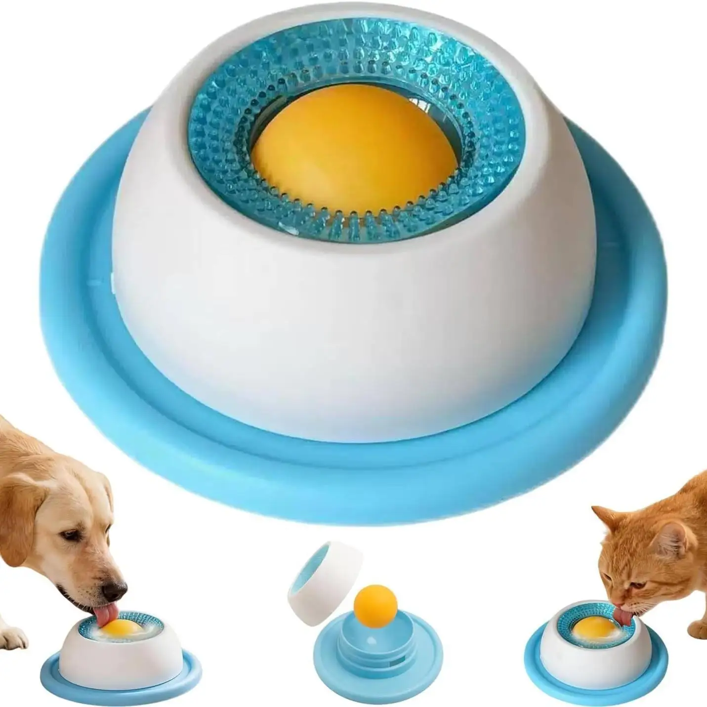 Cuenco líquido lento en forma de bola para perros