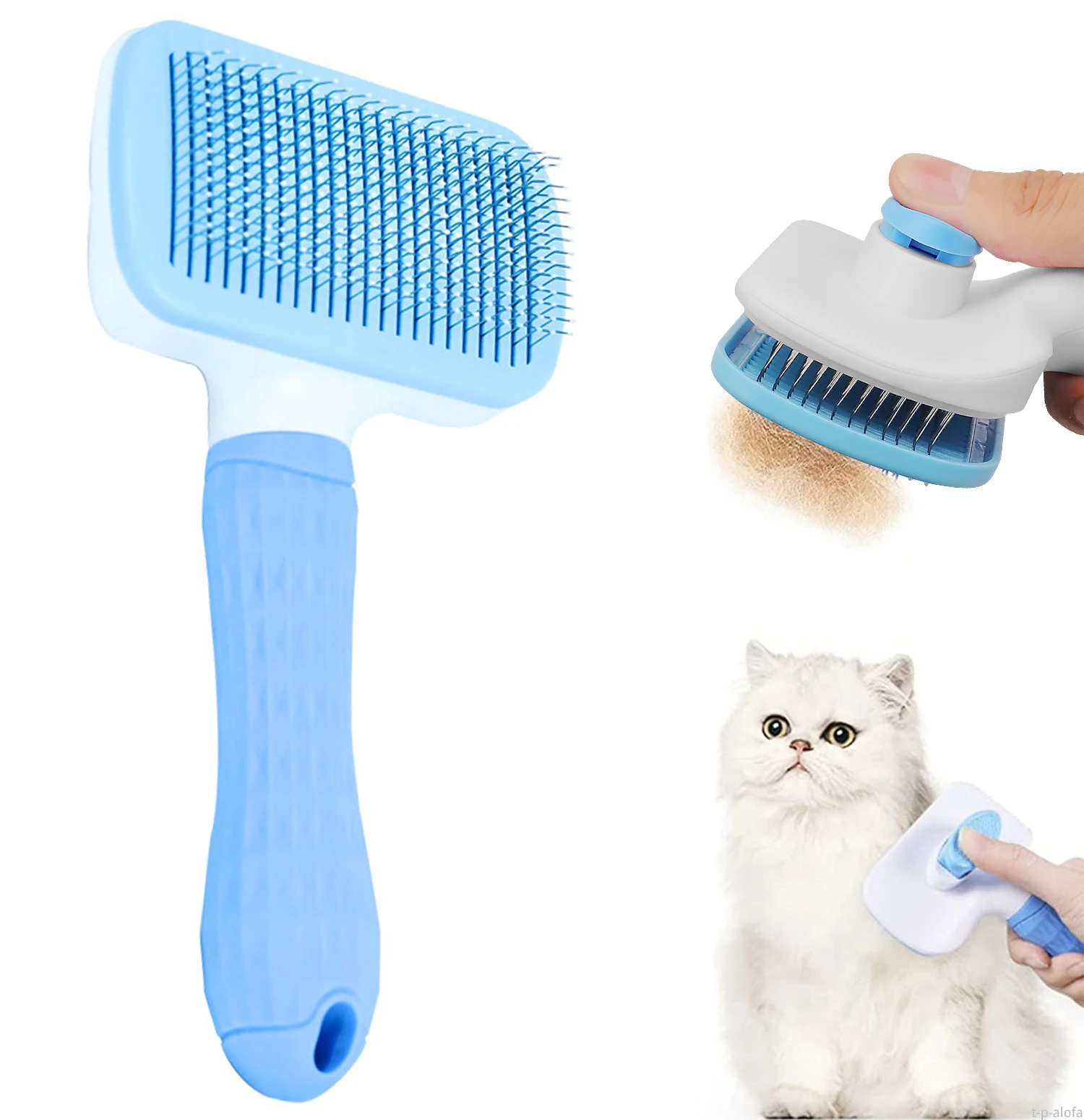 Cepillo peine para aseo de mascotas de pelo largo
