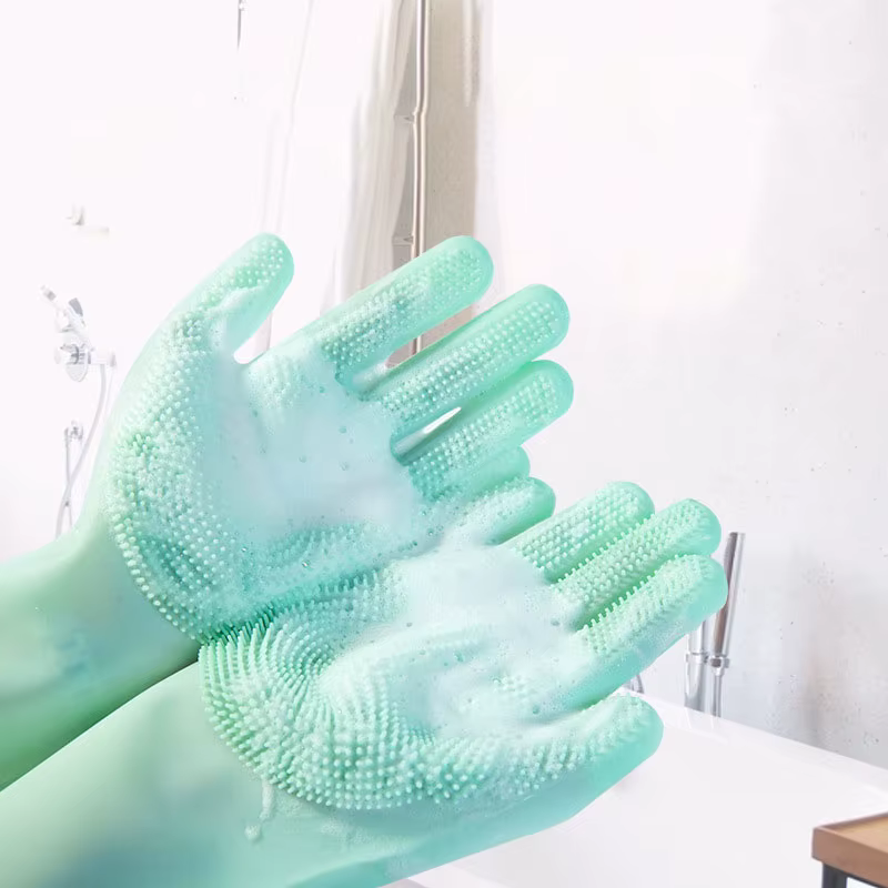 Guante quita pelo de silicona para perros y gatos: masaje y baño - imagen 3