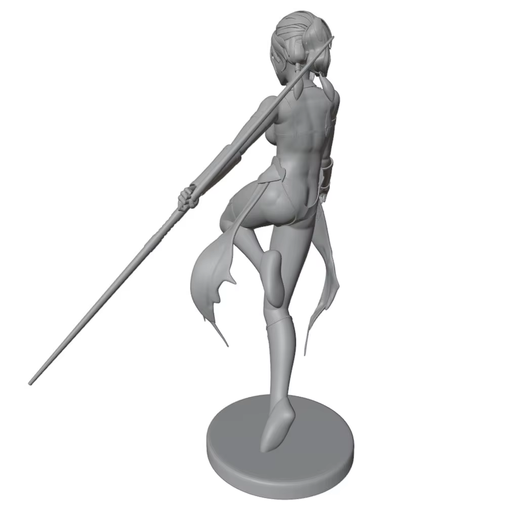 Kit figura 3D 1/24 75mm chica sin montar ni pintar - imagen 5