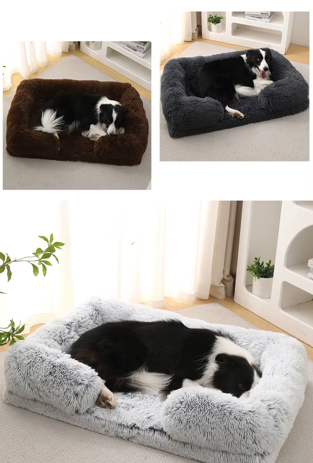 Cama de felpa para gato y perro mediana