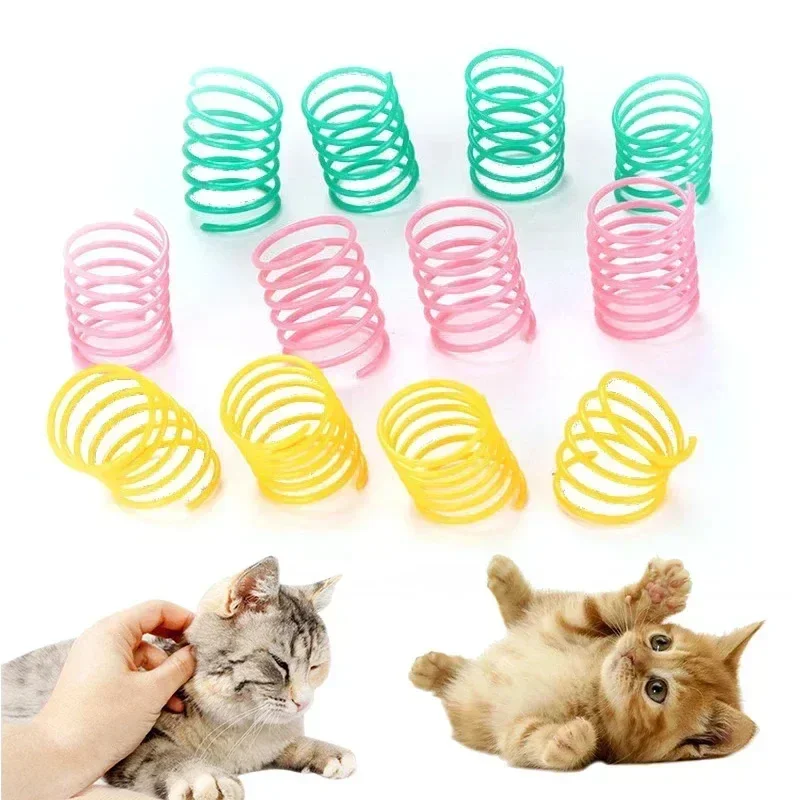 Juguete interactivo con resorte de plástico para gatos de interior - imagen 2