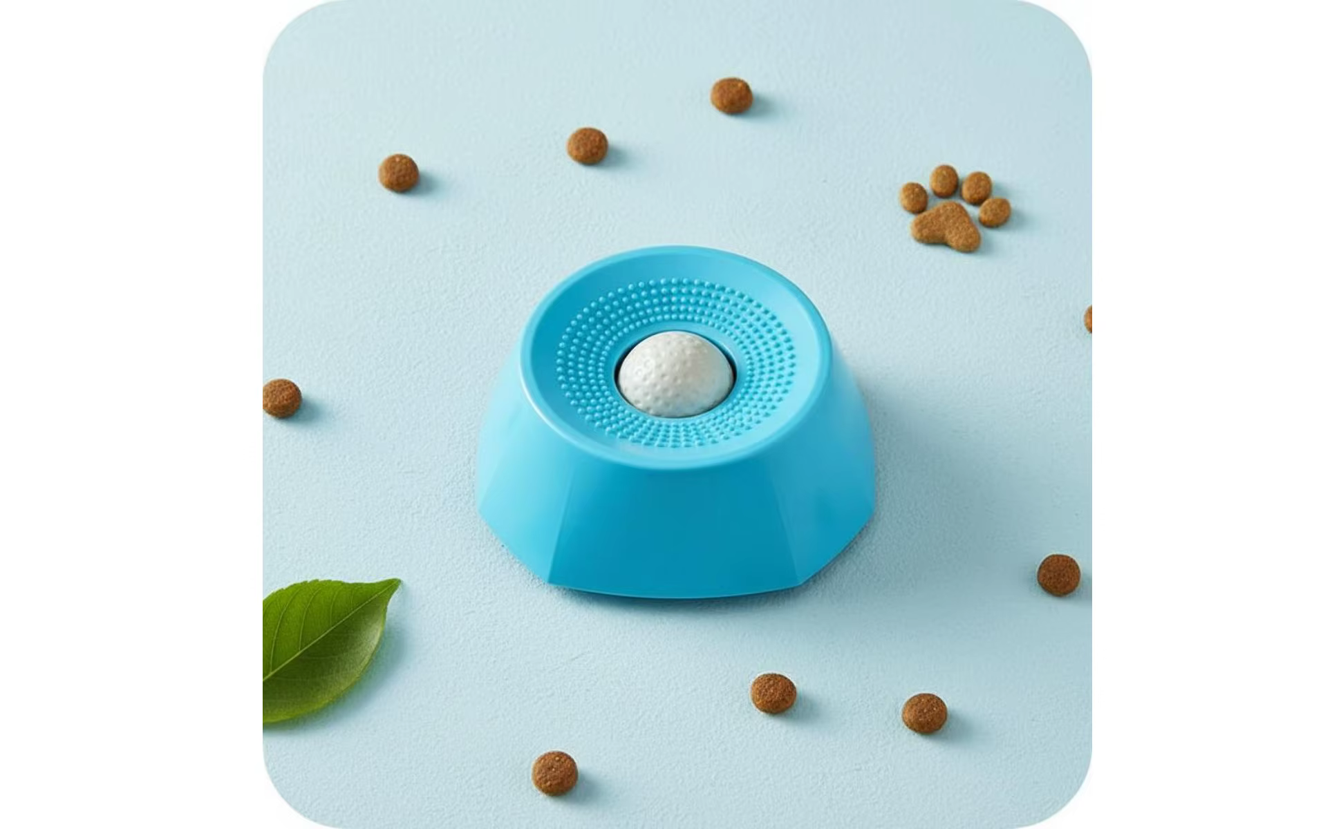 Tazón lento para lamer con esfera rodante de grado alimenticio