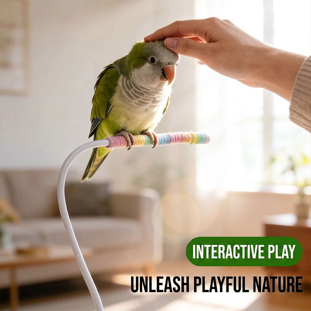 Soporte con clip para loros: periquitos y cacatúas, juego y afilagarras - imagen 4
