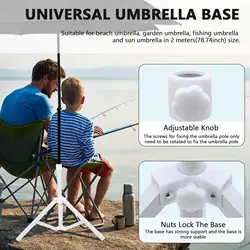 Soporte plegable para sombrilla – Base estable portátil
