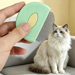 Peine antipulgas denso para perros y gatos – Limpieza facial y masaje