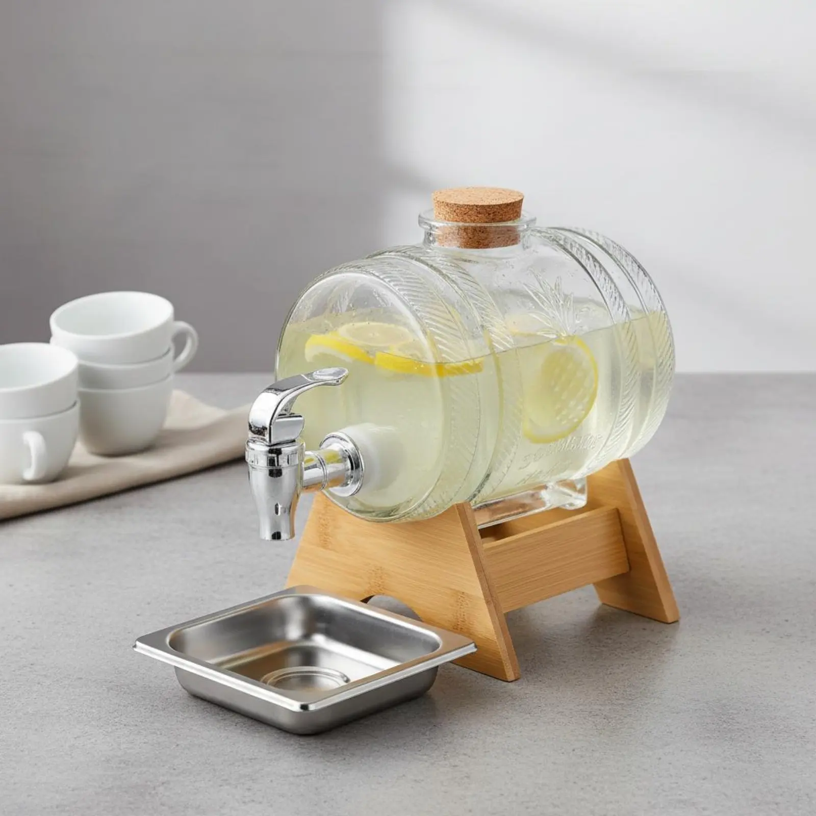 Dispensador de bebidas de vidrio con grifo para perros y gatos - imagen 4