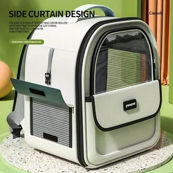 Mochila de transporte para gatos con abertura lateral transpirable