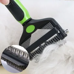 Cepillo doble cara para quitar pelo a perros y gatos, peluquería