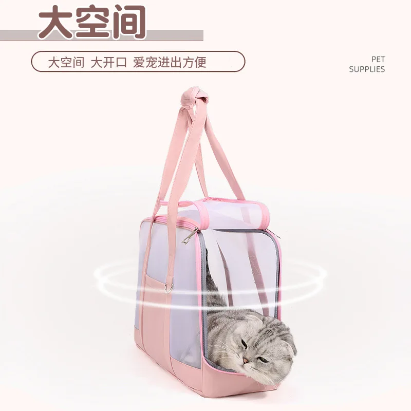 Bolsa de transporte transparente para gatos, gran capacidad exterior - imagen 2