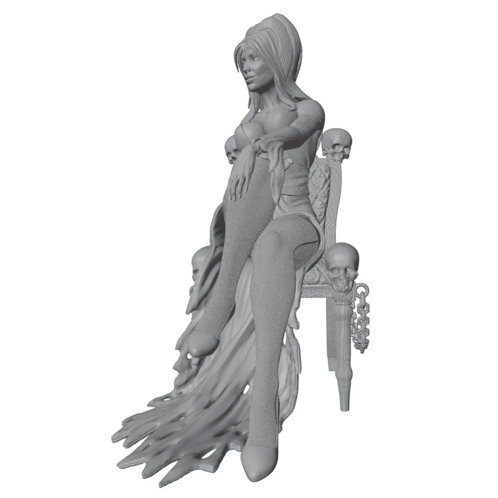 Figura Resina Girl Escala 1/24 – Kit Miniatura GK 75mm sin Pintar - imagen 5