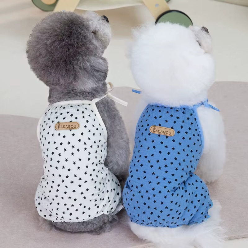 Mono de verano con estrellas para perros y gatos – Pelele para Yorkie - imagen 5