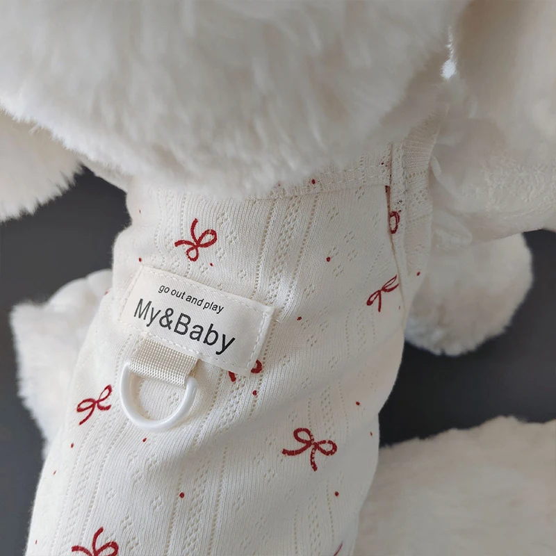 Chaleco blanco con estampado floral para perros pequeños y medianos - imagen 2