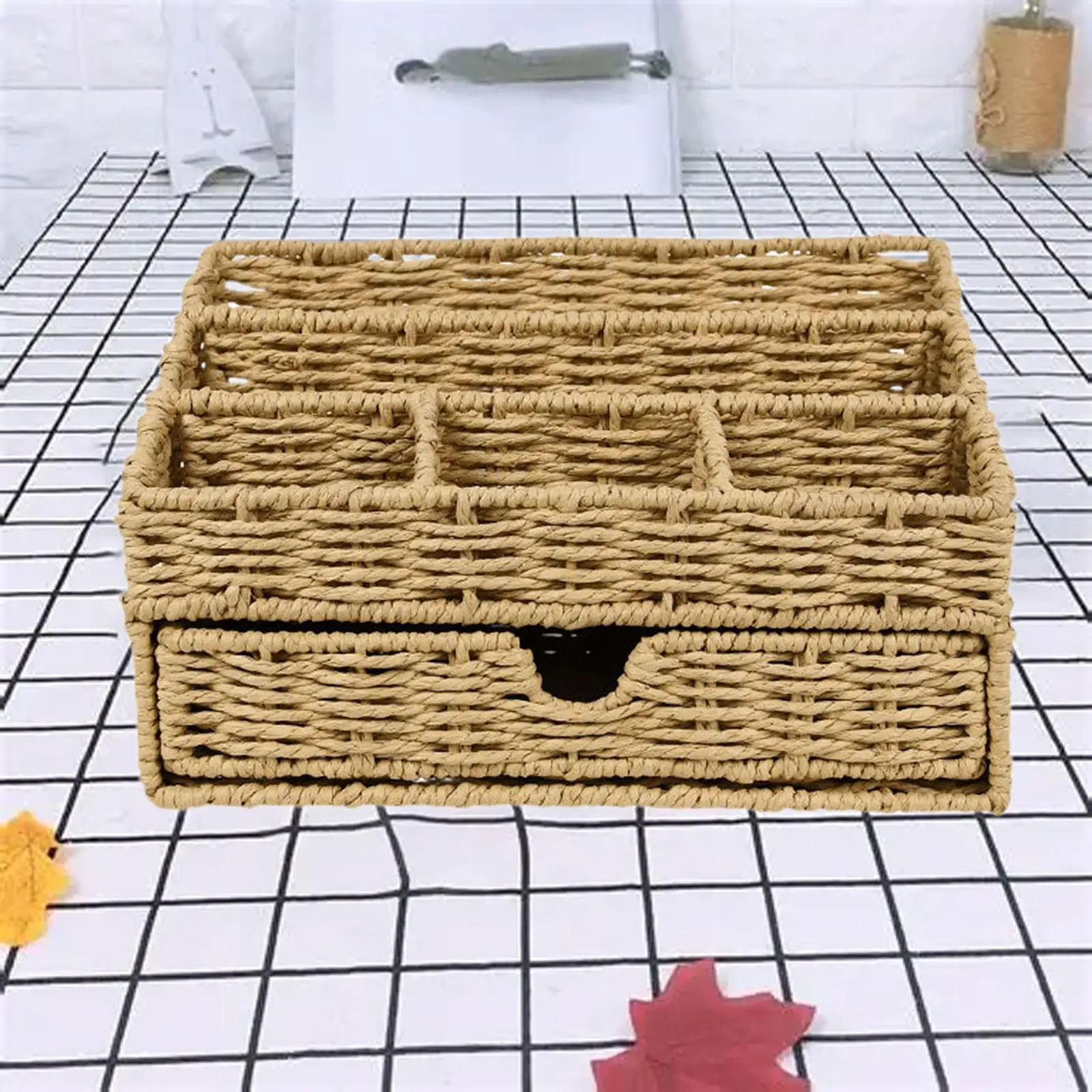 Detalle del tejido de cuerda de papier con estructura de hierro