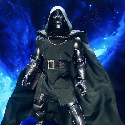 Figura Doctor Doom Marvel 1/12 con capa – Coleccionable articulado para exhibición - imagen 3
