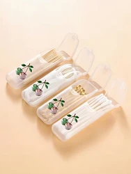 Cajas cristal organizadoras compactas con tapa diseño cerezas